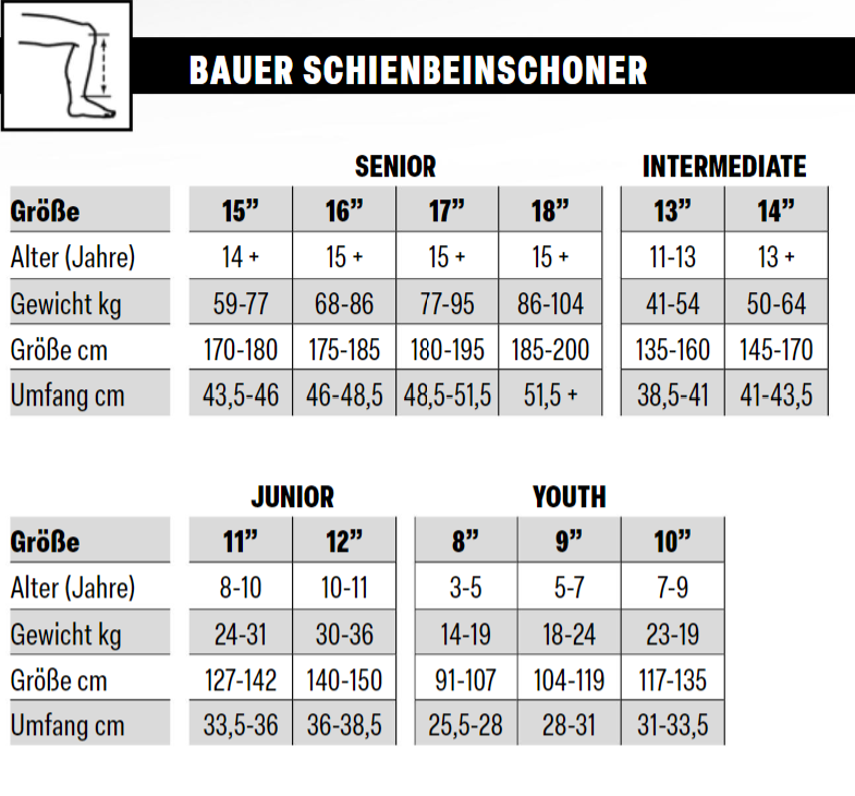 Bauer Supreme S150 Schienbeinschoner JR