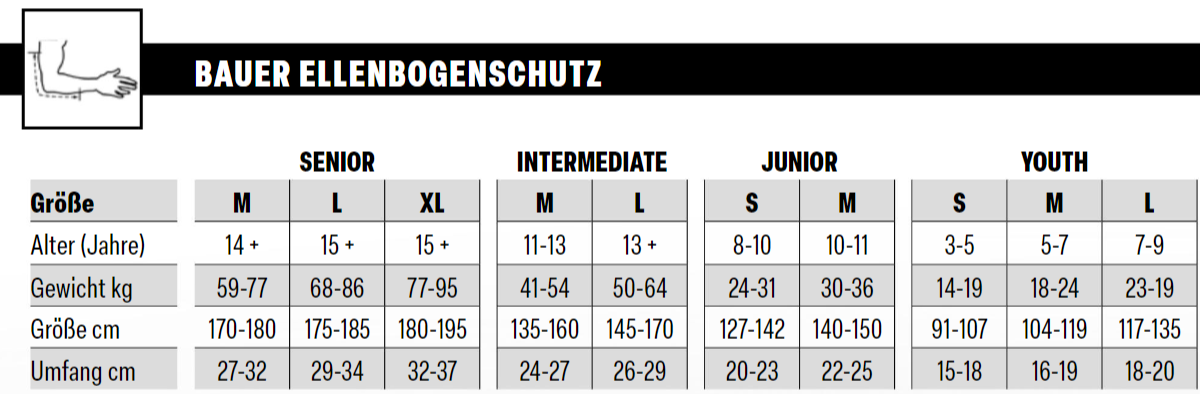 Bauer Supreme Mach Ellbogenschoner YTH